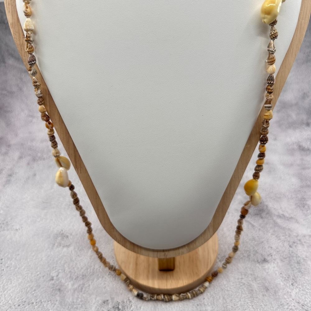 Natural Seashell Cowrie Long Necklace Boho Beach Vintage Statement Jewelry Gift